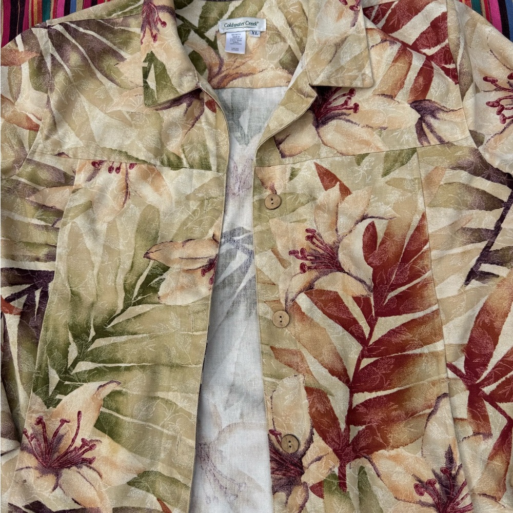 Coldwater Creek Leaf Pattern Jacket - image 2